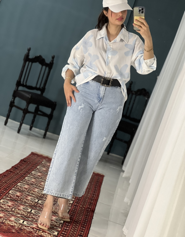 شلوار واید جین