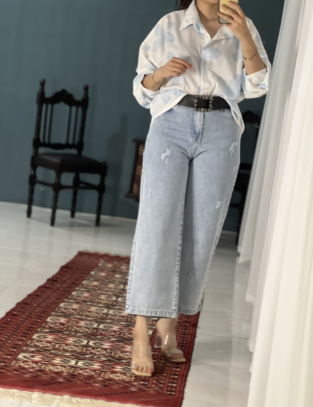 شلوار واید جین