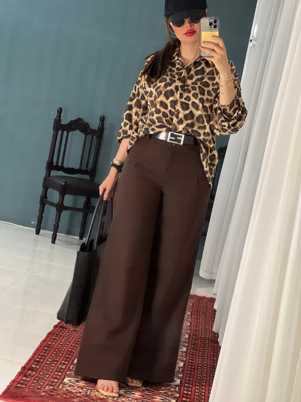 شلوار فول بگ کتان پنبه