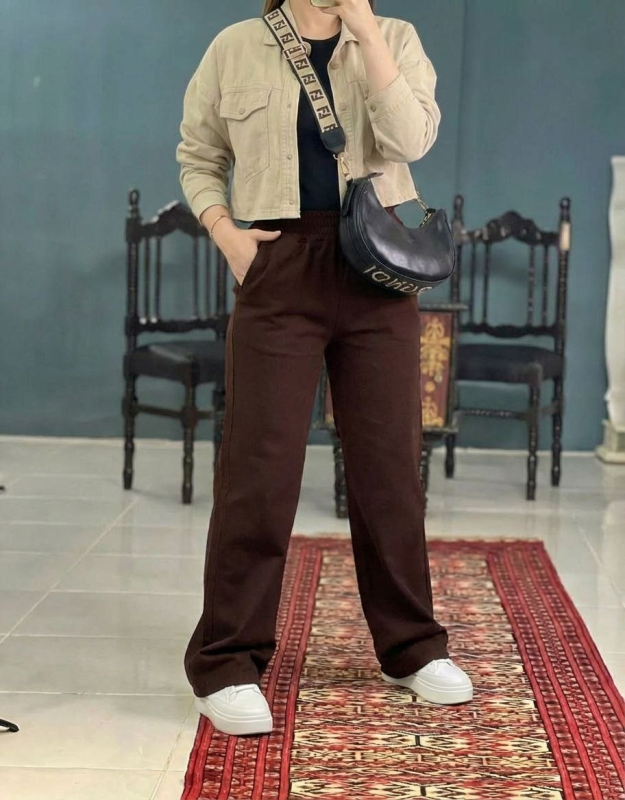 شلوار بگ کتان پنبه