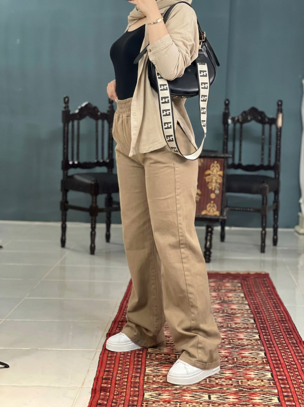 شلوار بگ کتان پنبه